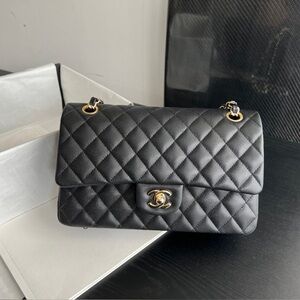 CHANEL Black Quilted Shoulder Bag